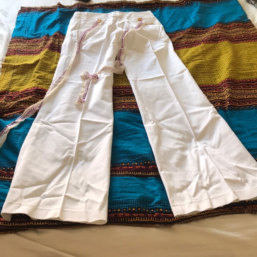 White Roberto cavalli bootcut pants